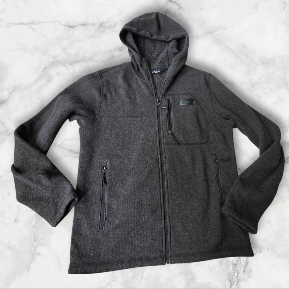 North Face Mens Size Medium Gray Full Zip